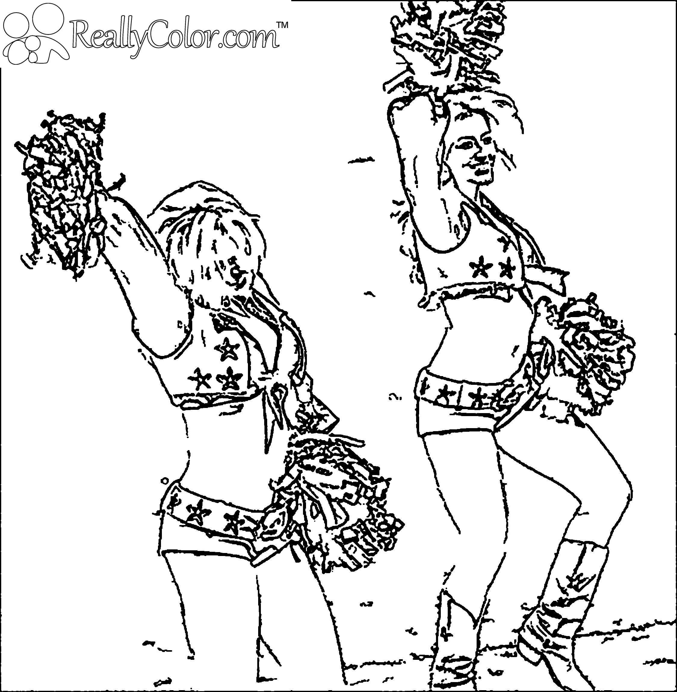 dallas cowboy cheerleaders coloring pages - photo #1